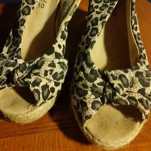Leopard Print Wedges